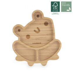 Miniland Farfuriuta compartimitata cu baza din silicon Miniland Frog (89472) Set pentru masa bebelusi
