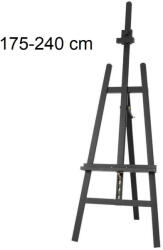 Criando Șevalet pictură, din lemn de fag, inaltime 175 cm - 240 cm, pentru panze inalte de pana la 130 cm, culoare neagra, W04A (W04A_NEGRU) Sevalet
