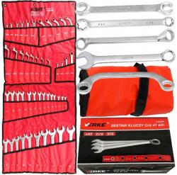 VERKE V35360 kombinált gyűrűs csavarkulcs készlet, 47 részes, 6-32mm