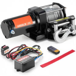 VivaTechnix Troliu electric 12V DC, 1.3 CP, capacitate 1814 kg, cablu 12 m, Telecomanda WiFi si cu fir, IP55, pentru ATV (ATVGSSJPYXWXEJRPBV9) - 24mag