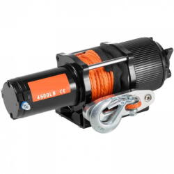 VivaTechnix Troliu electric cu franghie sintetica 12V, capacitate 2041 kg, Lungime tragere 12 m, Telecomanda Wi-Fi, IP55 (ATVHCSJPYXWXMCF1OV9) - 24mag