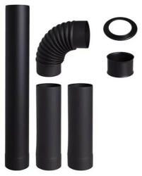  HUNOR-FCS-SZETT-001 Hunor füstcső szett 6 részes 120mm fekete acél