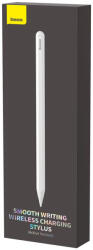 Baseus Active Stylus érintőceruza iPad-hez, LED töltöttségjelző + cserélhető hegy, fehér SXBC020002 (SXBC020002)