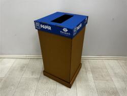 Wanapack 50 l pubelă selectivă pentru hârtie cu capac albastru + căptușeală + fund GRN00024 (GRN00024) Cos de gunoi
