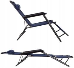 SPRINGOS kerti Napozószék, összecsukható, 120kg - Sötétkék (GC0012)