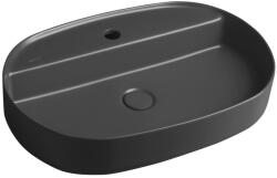 SAPHO INFINITY OVAL kerámiamosdó. 60x40cm. antracit
