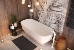 Radaway Violet szabadon álló műmárvány kád fehér előlappal