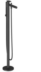 RAVAK Spring padlón álló kádcsaptelep test nélkül, zuhanyszettel, matt fekete SG 080.20BLM. RB07A