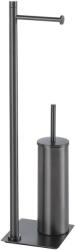 SAPHO TRILLY álló WC-kefe és WC-papírtartó. gun metal