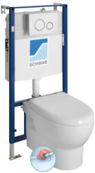 SAPHO AQUALINE ABSOLUT RIMLESS fali WC. beépíthető tartállyal. nyomógombbal és soft close ülőkével