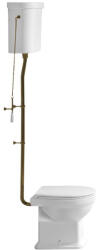 SAPHO GSI CLASSIC álló WC. hátsó kifolyású. tartállyal. öblítőmechanikával. ülőke nélkül. fehér/bronz