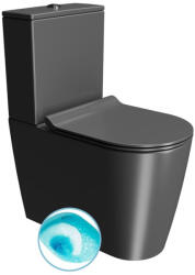 SAPHO KUBE X monoblokkos WC. Swirlflush. alsó/hátsó kifolyású. dual matt fekete