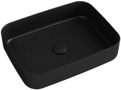 SAPHO INFINITY RECTANGLE kerámiamosdó. 50x36cm. fekete