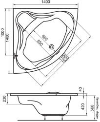  Emily sarokkád 140x140 - szerelvenycenter