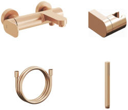 RAVAK Eleganta fali kádcsaptelep szettel, rose gold EL 022.60RGB+S