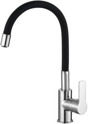 SAPHO AQUALINE LORE mosogató-csaptelep. flexibilis kifolyóval. fekete/króm