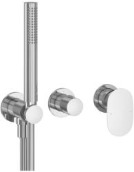 RAVAK Spring 2-utas falba süllyesztett csaptelep testtel, zuhanyszettel, króm SG 065.00CR. O2. +S