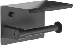 SAPHO WC papírtartó polccal. matt fekete