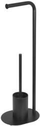 SAPHO AQUALINE SAMBA WC-kefetartó állvány WC-papírtartóval. fekete