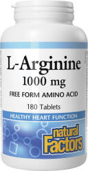 Natural Factors L-Arginine, 1000 mg, 180 tablete, Natural Factors