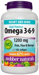 Webber Naturals Omega 3-6-9, 1200 mg, 150 capsule gelatinoase moi, Webber Naturals