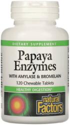 Natural Factors Papaya Enzymec with Amylase & Bromelain, 120 comprimate masticabile, Natural Factors