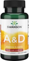 Swanson Vitamins A & D, 250 capsule moi, Swanson