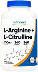 Nutricost L-Arginine + L-Citrulline, 750 mg, 240 capsule, Nutricost