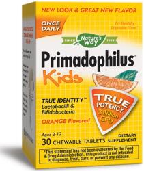 Nature's Way Primadophilus Kids Probiotic, portocală, 30 tablete, Nature's Way