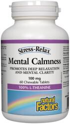 Natural Factors Stress-Relax Mental Calmness, 100 mg, 60 comprimate masticabile, Natural Factors