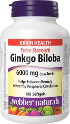Webber Naturals Ginkgo Biloba, 120 mg, 180 capsule gelatinoase moi, Webber Naturals