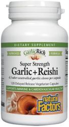 Natural Factors GarlicRich Super Strenght Garlic + Reishi, 120 capsule, Natural Factors