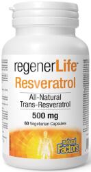Natural Factors RegenerLife Resveratrol, 500 mg, 60 capsule, Natural Factors