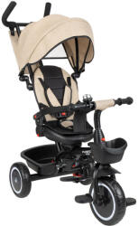 FunFit Kids Twist Tricikli tolókarral és kosárral, megfordítható üléssel - Bézs, Fekete (4735)