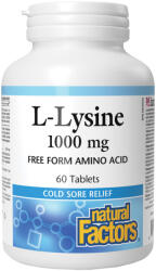 Natural Factors L-Lysine, 1000 mg, 60 tablete, Natural Factors