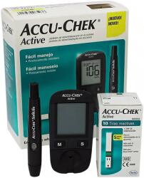 Accu-Chek Set Accu-chek Active Glucometru + Benzi de Test, 10 bucăți
