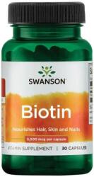 Swanson Biotin, 5000 mcg, 30 capsule, Swanson