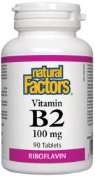 Natural Factors Vitamin B2, 100 mg, 90 tablete, Natural Factors