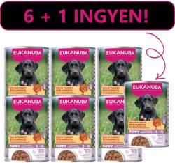 EUKANUBA EUKANUBA Nedves kutyakaja kölyökkutyáknak, pulykahússal és sárgarépával 6x400g + 400g ingyen
