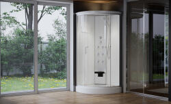 Sanimix Hidromasszázs zuhanykabin, Sanimix 22.8021 White hidromasszázs zuhanykabin 90x90 - mozaikkeramia