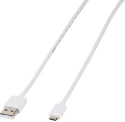 Vivanco PBMUSBVVW USB kábel USB 2.0 1 M USB A Micro-USB B Fehér (39451)