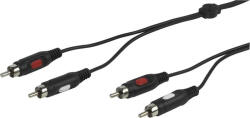 Vivanco VVA2RCA15MMK audio kábel 1, 5 M 2 x RCA Fekete (VVA2RCA15MMK)