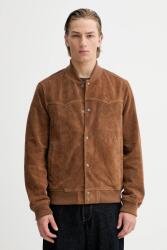 AllSaints jachetă bomber din piele întoarsă PPY2-KUM03I_88X (M034LD)