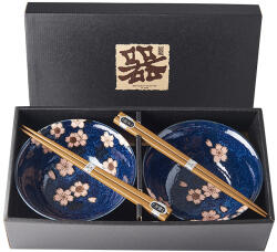 Made in Japan Bol de masă PINK SAKURA , set de 2 buc, 500 ml, cu bețișoare, MIJ (MIJC7577) Serviciu de masa