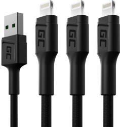 Green Cell KABGCSET05 Lightning kábel 1, 2 M Fekete (KABGCSET05)