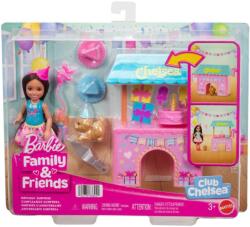 Mattel Set de joaca cu papusa Barbie, Family&Friends, Club Chelsea Birthda Surprise, JJB41 Papusa Barbie