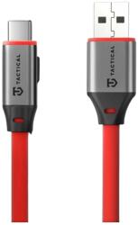 Tactical Fat Man 2.0 - USB / Type-C (USB-C) piros szövet kábel, 1m