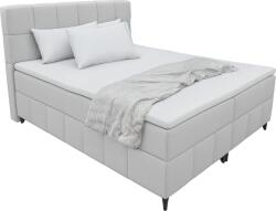 TEMPO KONDELA Boxspring ágy, 160x200, világosszürke, ALMA
