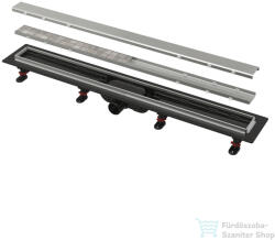Alcadrain APZ20 Simple műanyag zuhanyfolyóka, rozsdamentes peremmel kétoldalú rácsokhoz, 850 mm, APZ20-850 (APZ20-850)