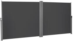 SONGMICS Kétoldalas Automata Oldalsó Napellenző Füstszürke Poliészter 6m (EUZ-GSA320G)